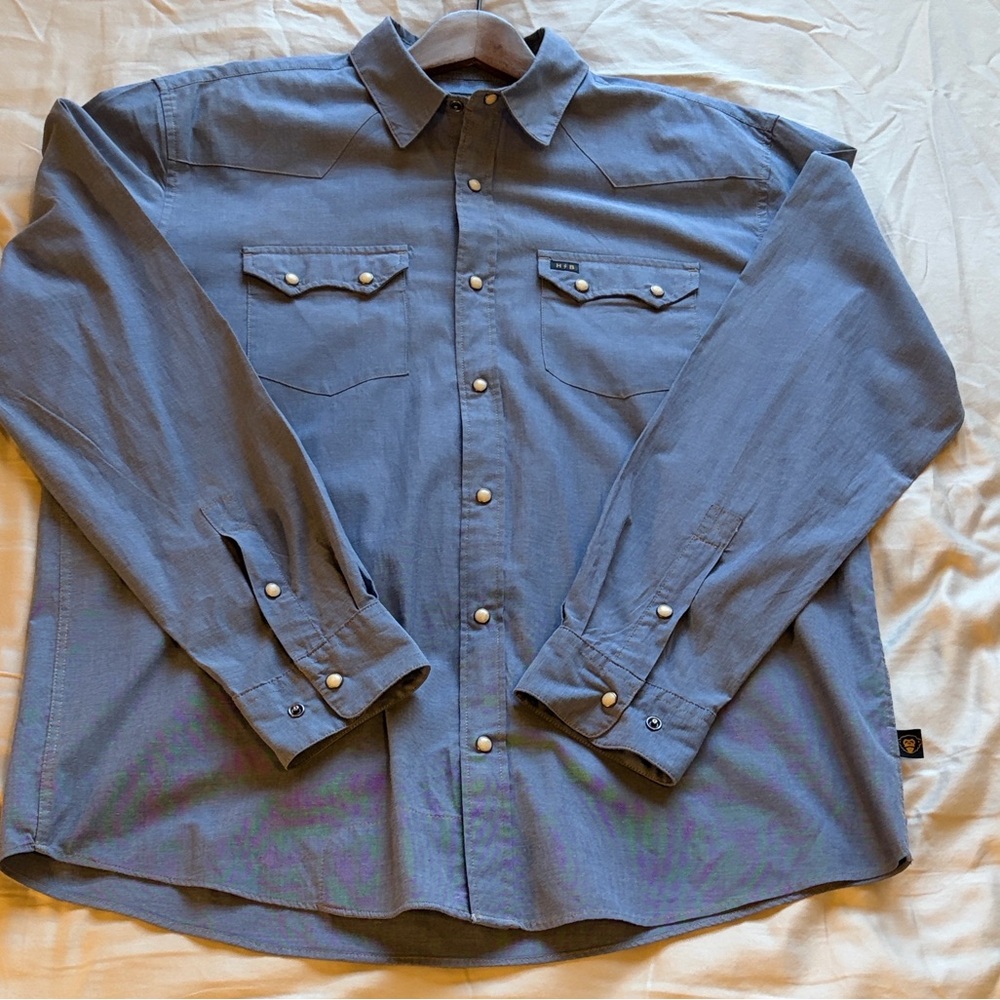 Howler Brothers Men's Casual Button-Down Shirt - Blue Gray